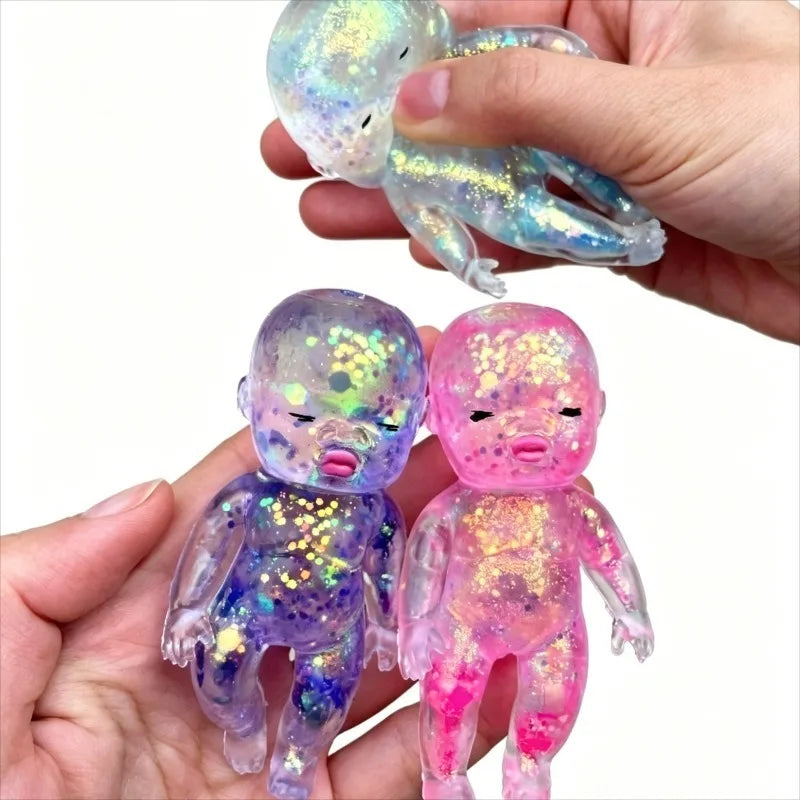 Stress Relief Toy Squishy Baby Shape Squeeze Toy Anti-stress Toy Fidget Desk Toy For Friend Christmas Gift