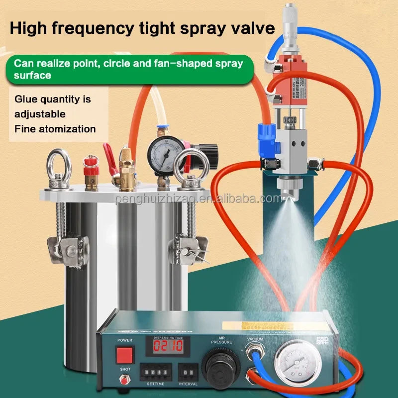 1L Glue Applicator High Frequency Three-Proof Paint Spray Valve Pneumatic Glue Spray Alcohol Ink Spray Paint Dispenser