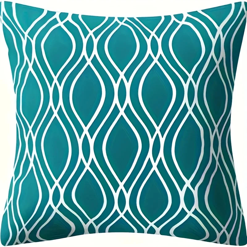 4-piece set of modern single-sided pillow covers with a machine-washablesuitable for bedrooms sofas,offices, and all room types.