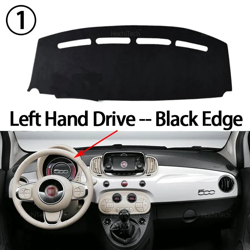 For Fiat 500 500c 500e 2007-2024 Dashboard Cover Dash Board Mat Carpet Pad Shade Cape Blanket Car Accessorie 2020 2021 2022 2023
