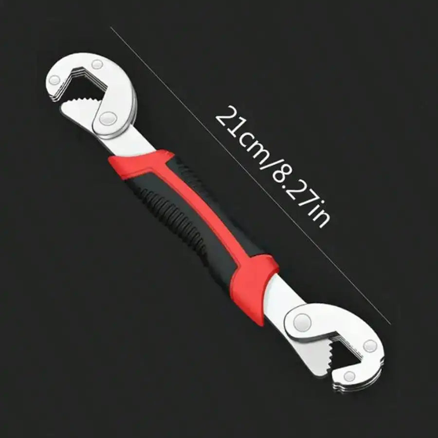 1pc  Universal Adjustable Wrench Tool Set: Multifunctional Double-Ended Pipe Wrench & Live Mouth Pliers For All Your DIY Needs