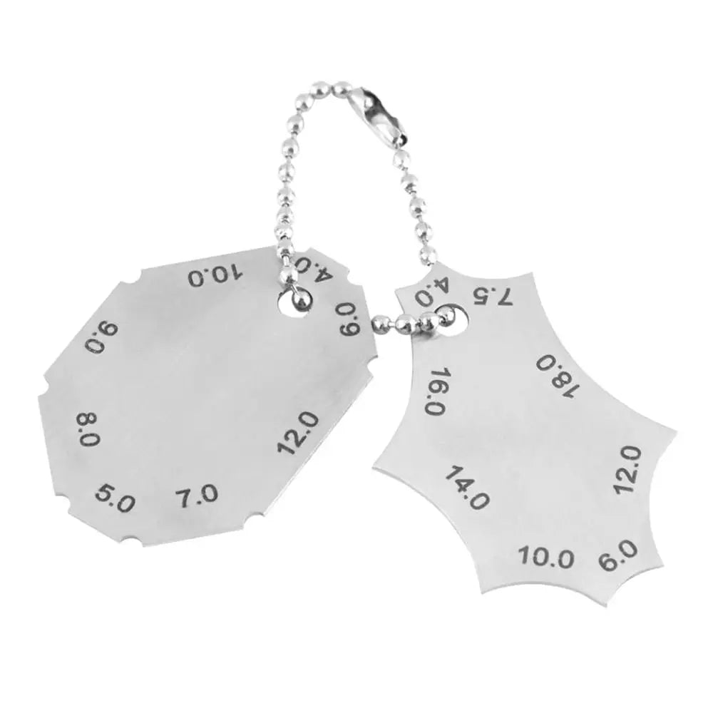 Mini Pocket Welding Joint Two-piece Gage Stainless Steel Fillet Weld Seam Gap Butt Weld Gauge High Precision Inspection Ruler