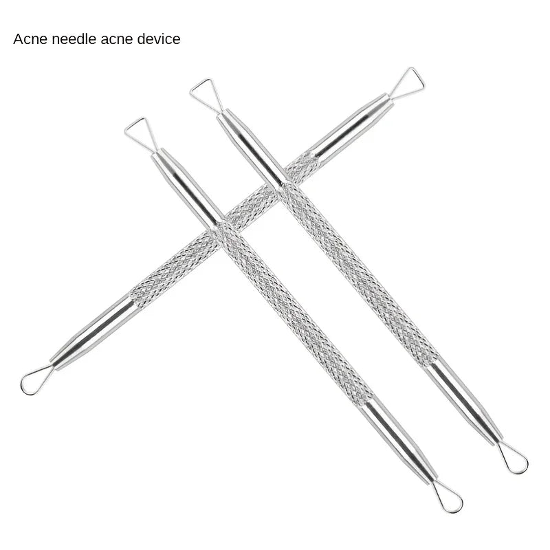 Double-Headed Stainless Steel Blackhead Remover - Effective Pimple Extractor for Oily Skin Unscented, Durable, and Easy to Clean