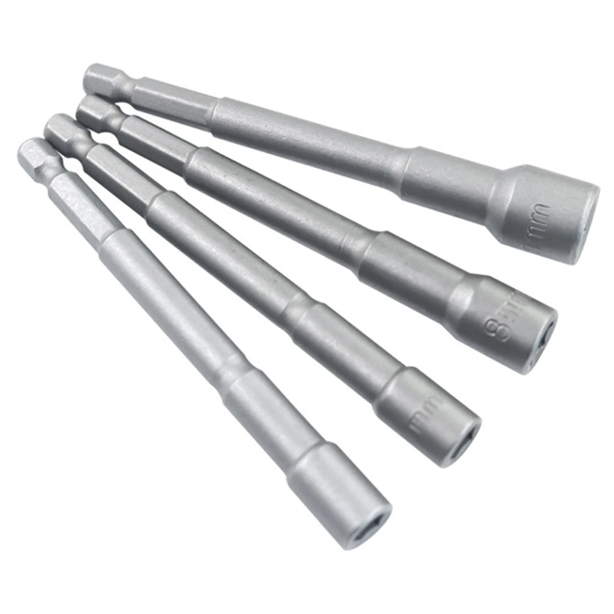 Magnetic Impact Nut Screwdrive Socket Set Metric Grade Nut  Driver Drill Bit Set 6.35mm Hex Shank 100mm Drill Bits Adapter Tools