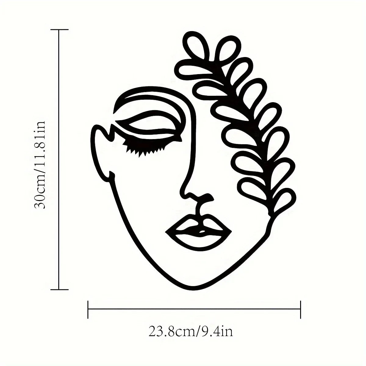 Large Scale Sleek Feminine Metal Line Art Mural | Minimalist Premium Wall Sculpture for Bathroom & Bedroom
