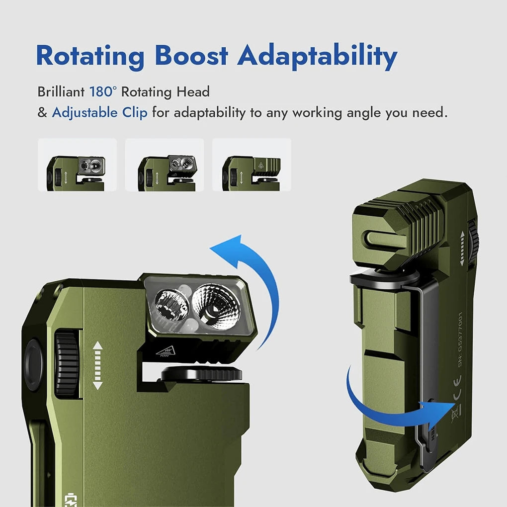 Waterproof Torch G5 400Lumens Portable Pocket Mini Light EDC Keychain Flashlight 180° Rotating Head For Outdoor Camping Lighting