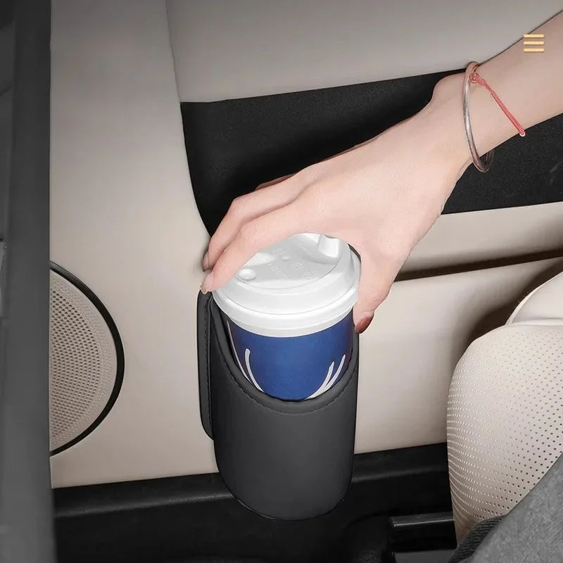 Premium PU Car Cup Coaster Anti-Slip Noise Reduction Auto Cup Pad Wear Resistant Easy Clean Interior Decor for Cars SUV