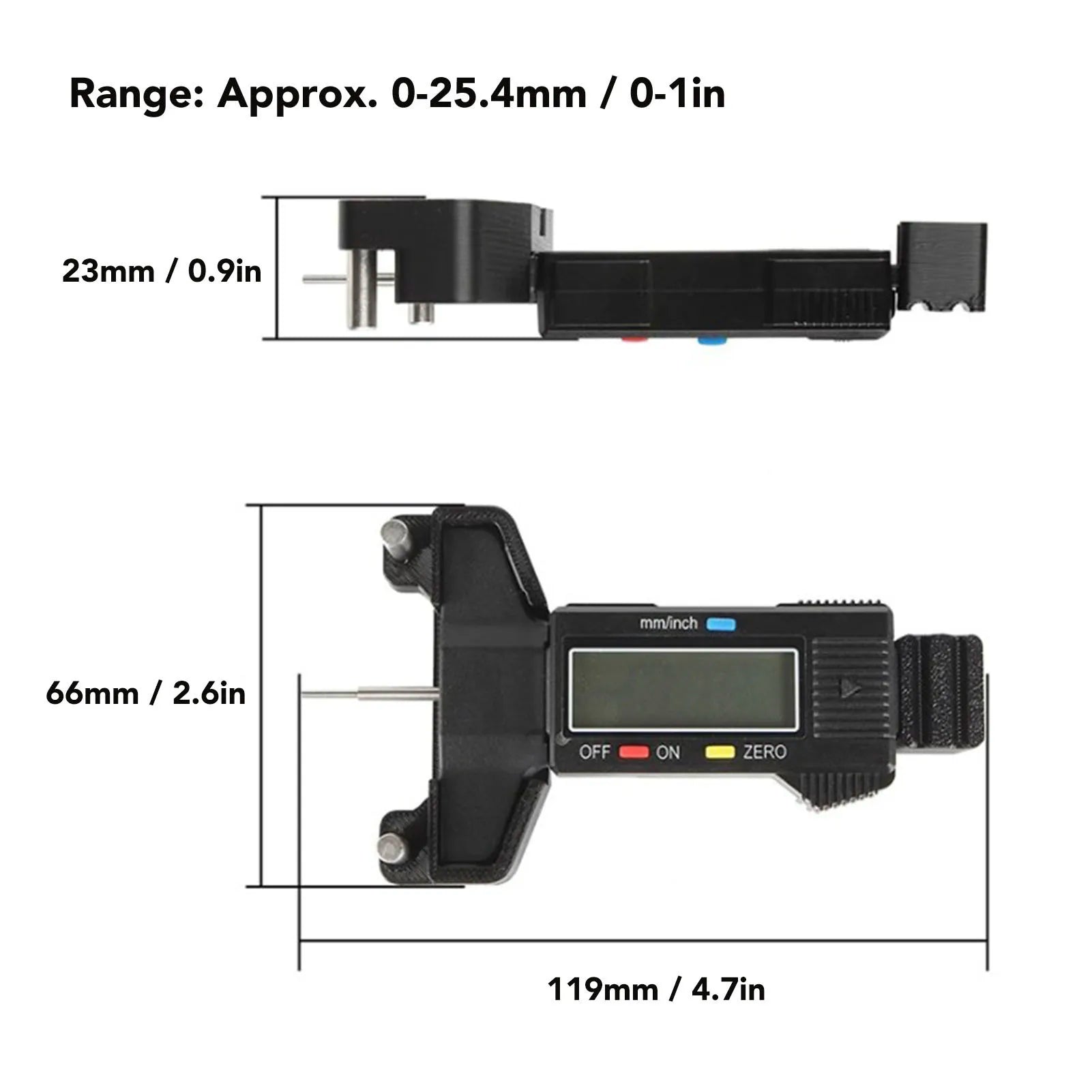 2GT Timing Belt Tension Gauge Synchronous Belt Tension Tester for X1 P1P 3D Printer 0‑25.4mm 3D Printer Belt Tension Tester
