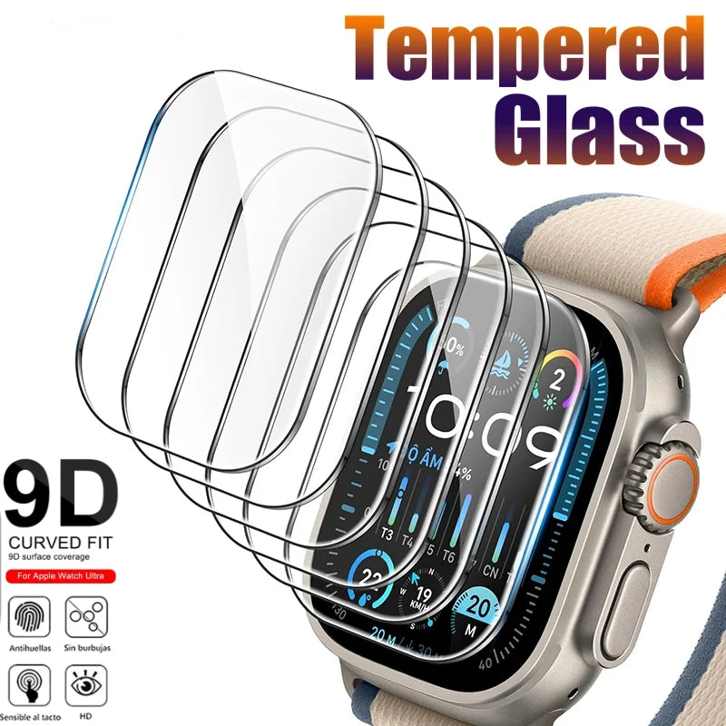 Glass Screen Protector Film For Apple Watch 11 10 46/42mm Ultra 3/2 49mm Soft Hydrogel Film iWatch 9 8 7 6 5 SE 45/41mm 44/40mm