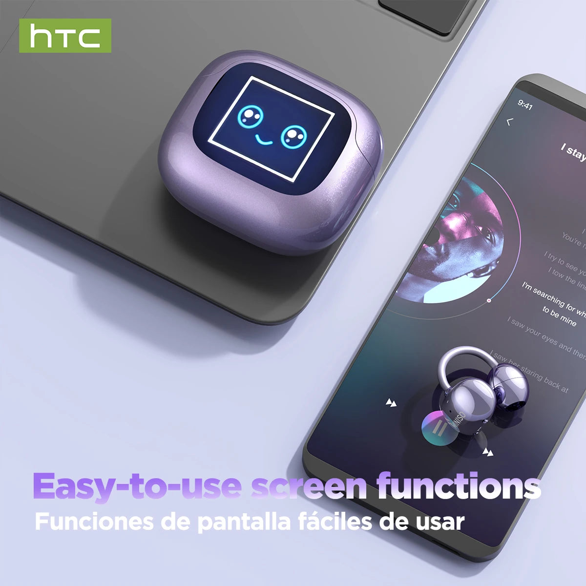 Bluetooth Wireless Headset HTC NE32 TWS Bluetooth 6.0 HiFi Sound IPX5 Waterproof Wireless Earbuds Headphones Type C Choice