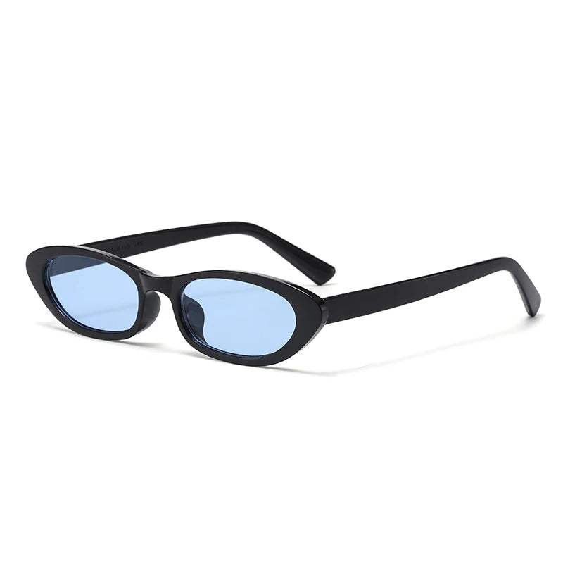 Hiking Eyewear Women's Black Sunglasses Fashion Brand Small Oval Frame Sun Glasses Ladies Retro Oval Eyewear Shade UV400