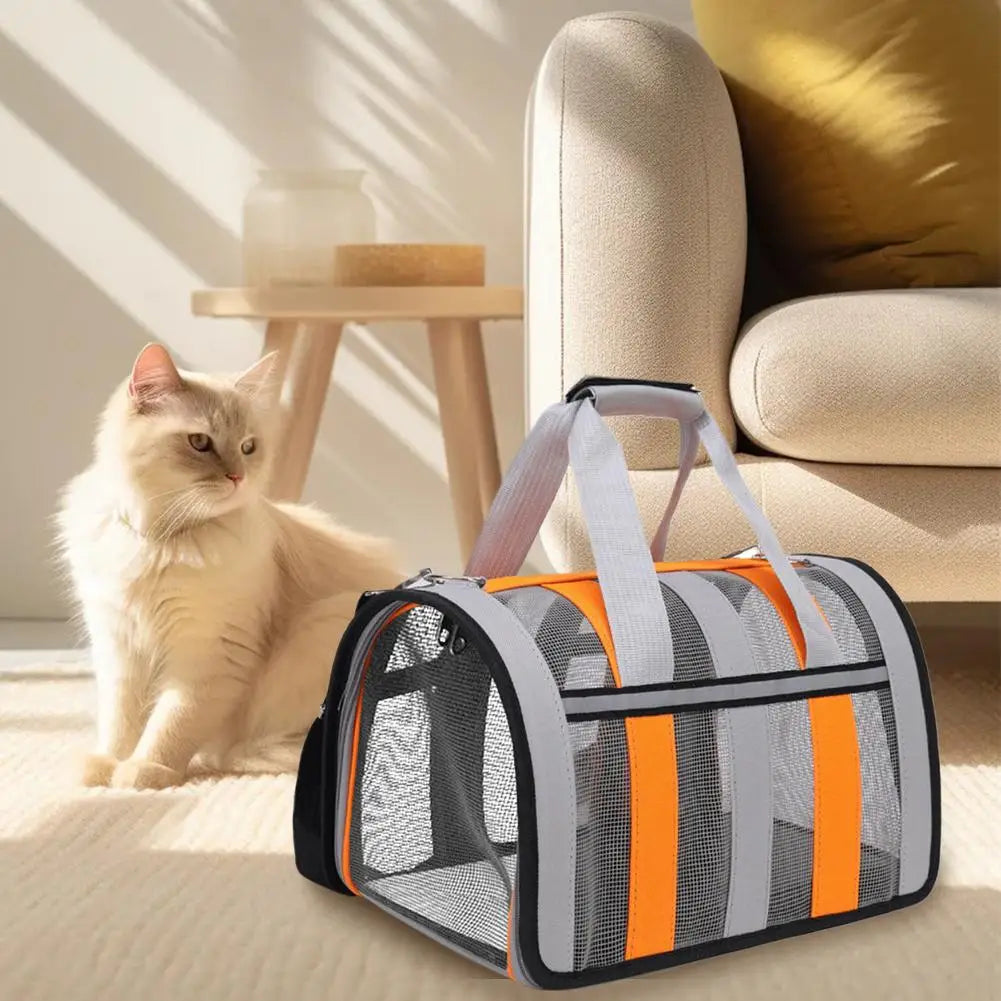 New Breathable Cat Outing Bag for Pet Dog, Summer Skew Straddle, Portable, Foldable, Small and Medium-sized Dog Cage