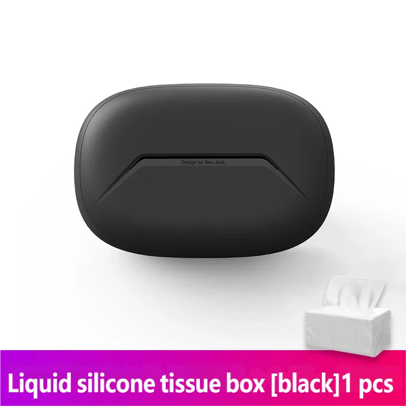 For Tesla Model YL Model Y Model 3 Car Tissue Box Silicone Drawout Paper Box Bag Cover Hanging Car Interior Decoration