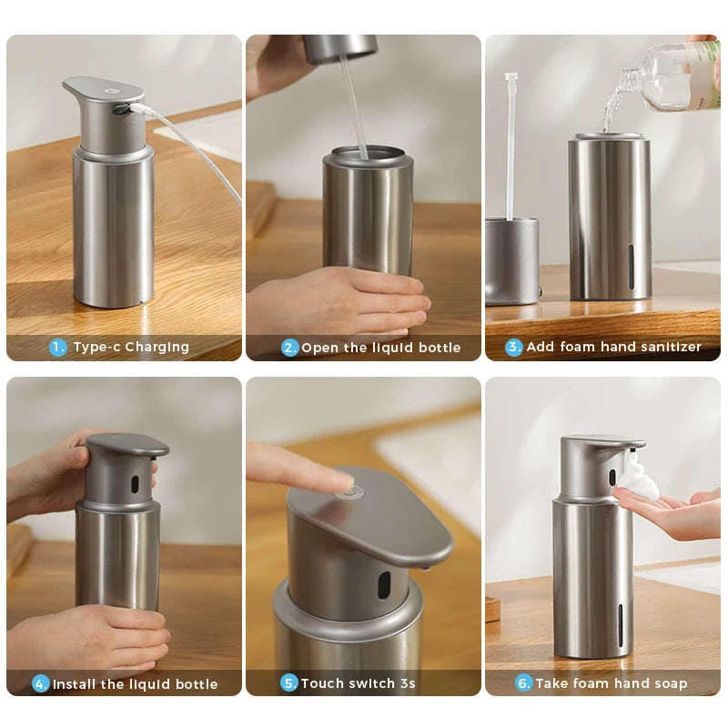 Automatic Soap Dispenser for Sensing Foam Hand Washing Machine - 480 ml Rechargeable Sensing Hand Washing Device