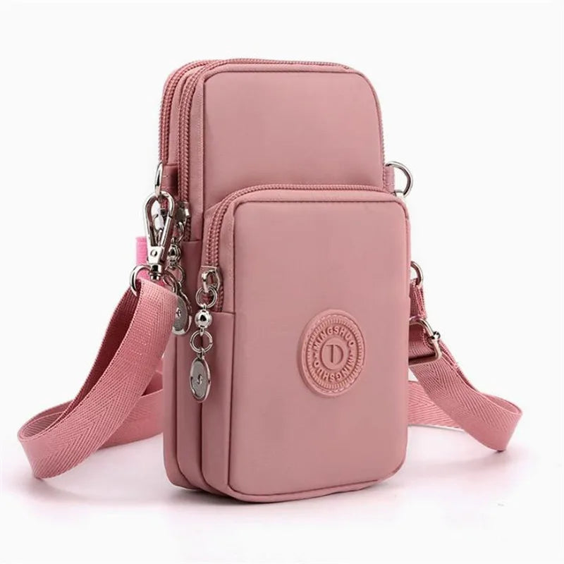Stylish Beige Multi Pocket Crossbody Sling Bag Lightweight Phone Purse with Adjustable Strap Shoulder Bag for Women Everyday Use