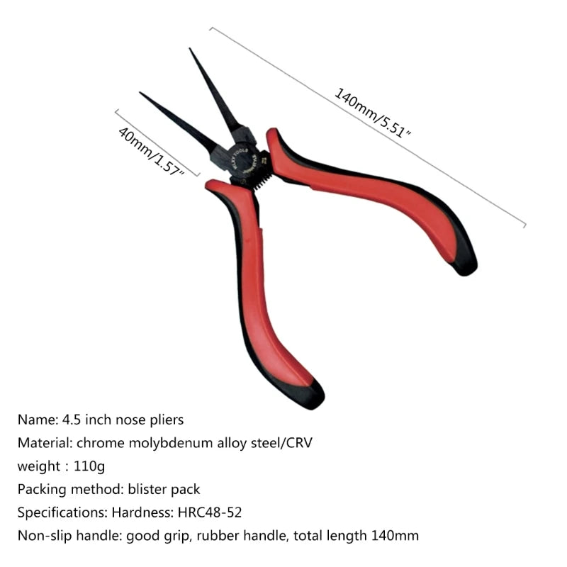 4.5 Inch Thin Mouth Pliers Toothless Flat Nose Pliers Flat Mouth Pliers Toothless Flat Nose Pliers Ultra-thin Pliers