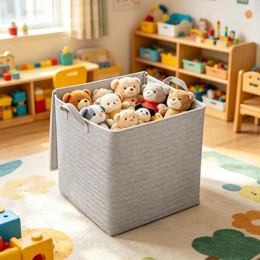 Non-woven Quilt Storage Bag with Lids Zipper Large Capacity Dust-proof Bag Organize Foldable Clothes Quilt Bins Container