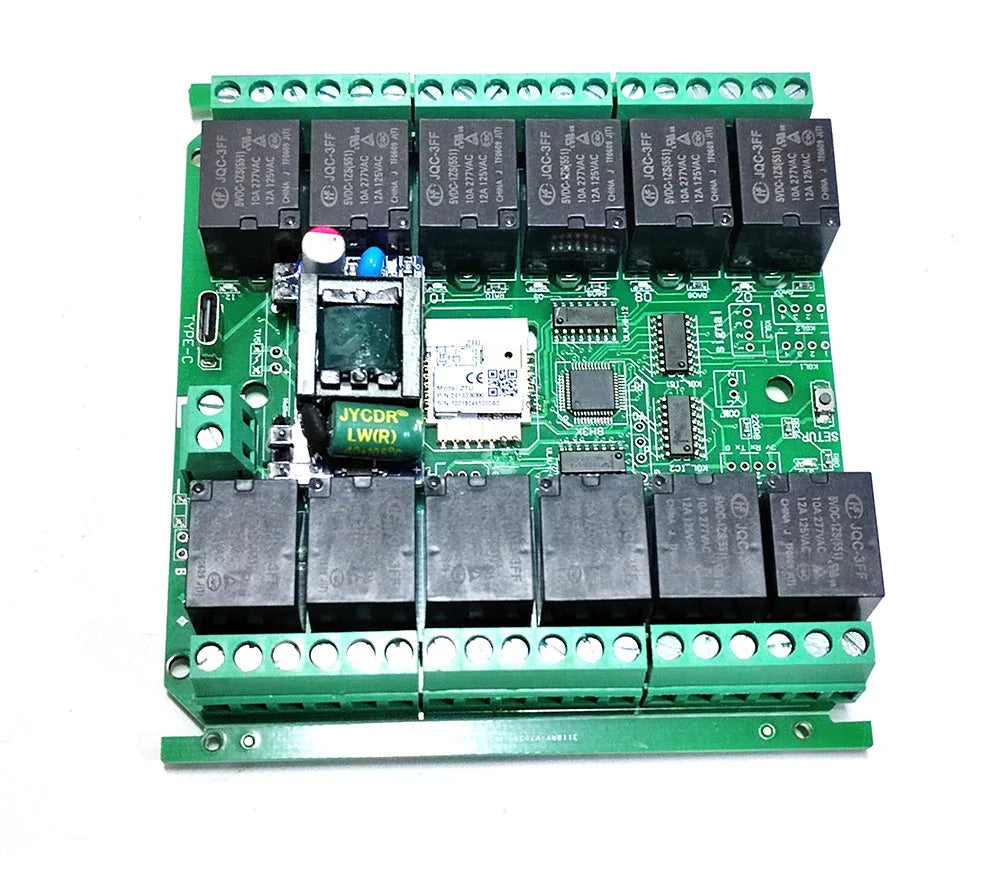 work with Tuya wifi or zigbee 8 channels Relay Switch Module with digital inputs Smart Home Remote Control board controller card