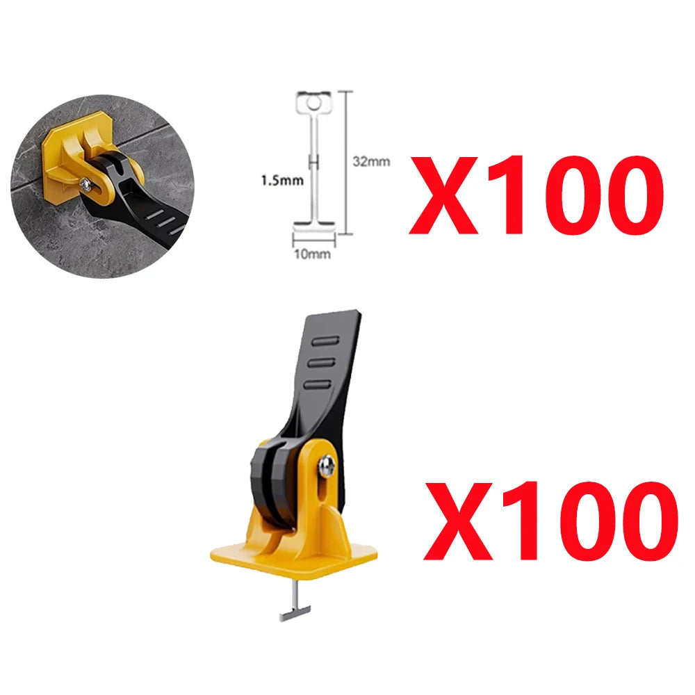 5-450pcs Floor Tile Leveling System Clips Construction Tools Tile Leveler Adjuster Locator Spacers Set for Porcelain Tile Wall