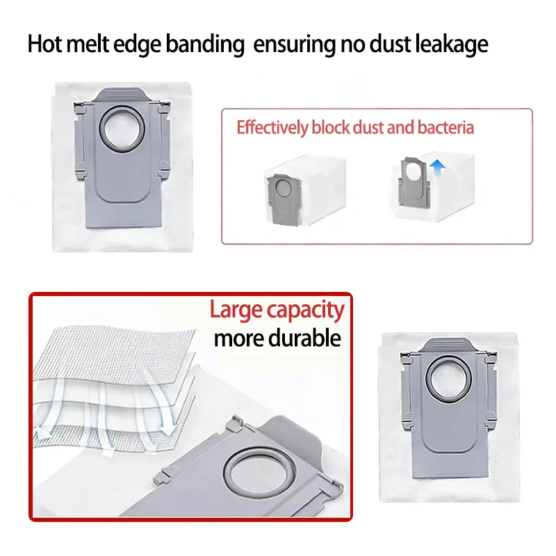For Roborock Saros 20 Sonic/S10 MaxV Ultra Robot Vacuum Accessories Dust Bags Replacement Parts