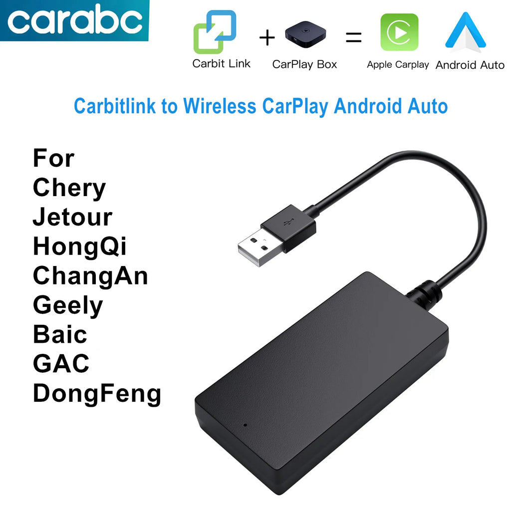 Carbitlink Smartlink Phonelink Easy to Wireless CarPlay Android Auto Adapter for JAC Geely Chery JETOUR x70 x90 X95 BAIC Changan