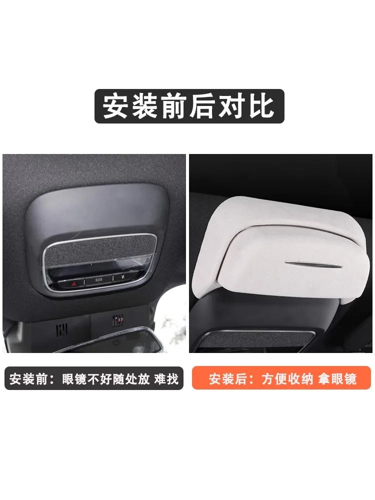 Car Glasses Box For Xpeng G6 2023 2024 2025 Premium Suede Glasses Case Storage Box Sunglasses Holder Car Accessory