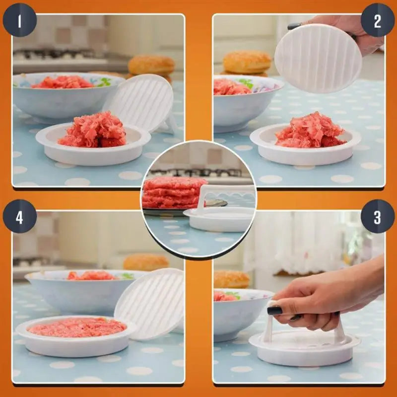 Round Shape Hamburger Meat Press Tool Beef Grill Burger Press Patty Maker Mold Meat Tools Kitchen Outdoor Barbecue Meat Press