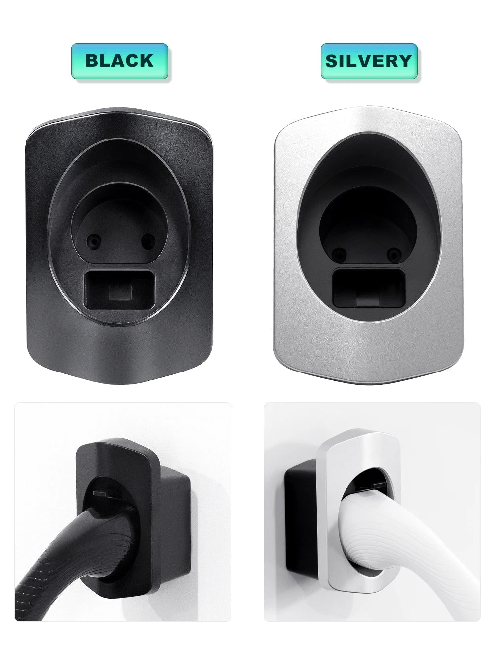 IPENGEN EV Charger Holder For Type 2/Type 1 j1772 Connector Socket Extra Protection Wallbox Electric Car Charging Cable Bracket