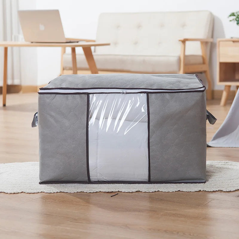1pc blanket quilt storage bag, dust bag, clothing and miscellaneous items zipper bag with handle