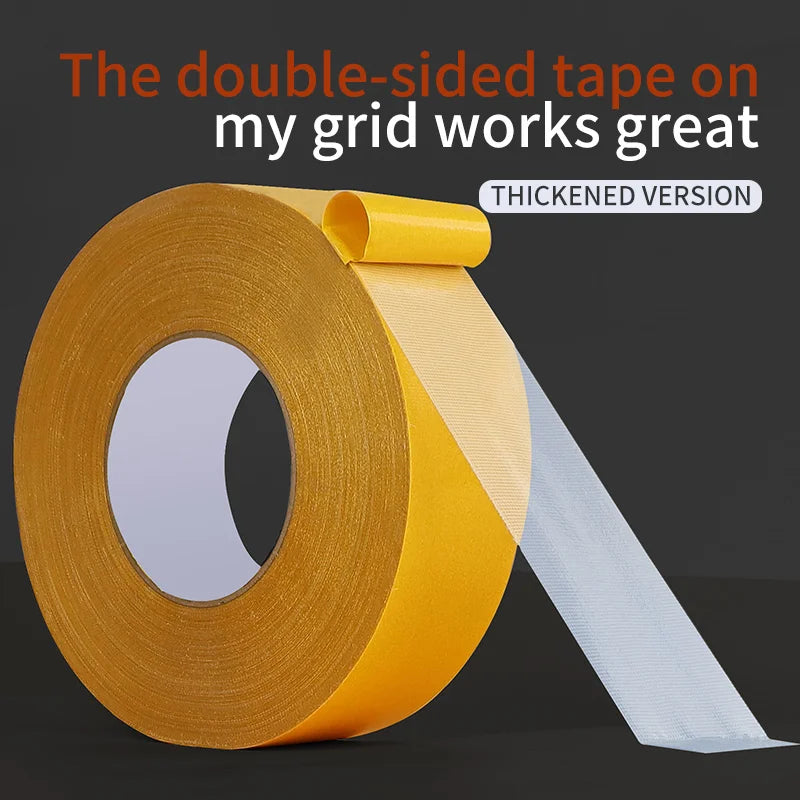 10M Double Sided Tape High Viscosity Grid Fiber Transparent Double Sided Tape Sticky Waterproof Adhesive Fiber Mesh Tapes