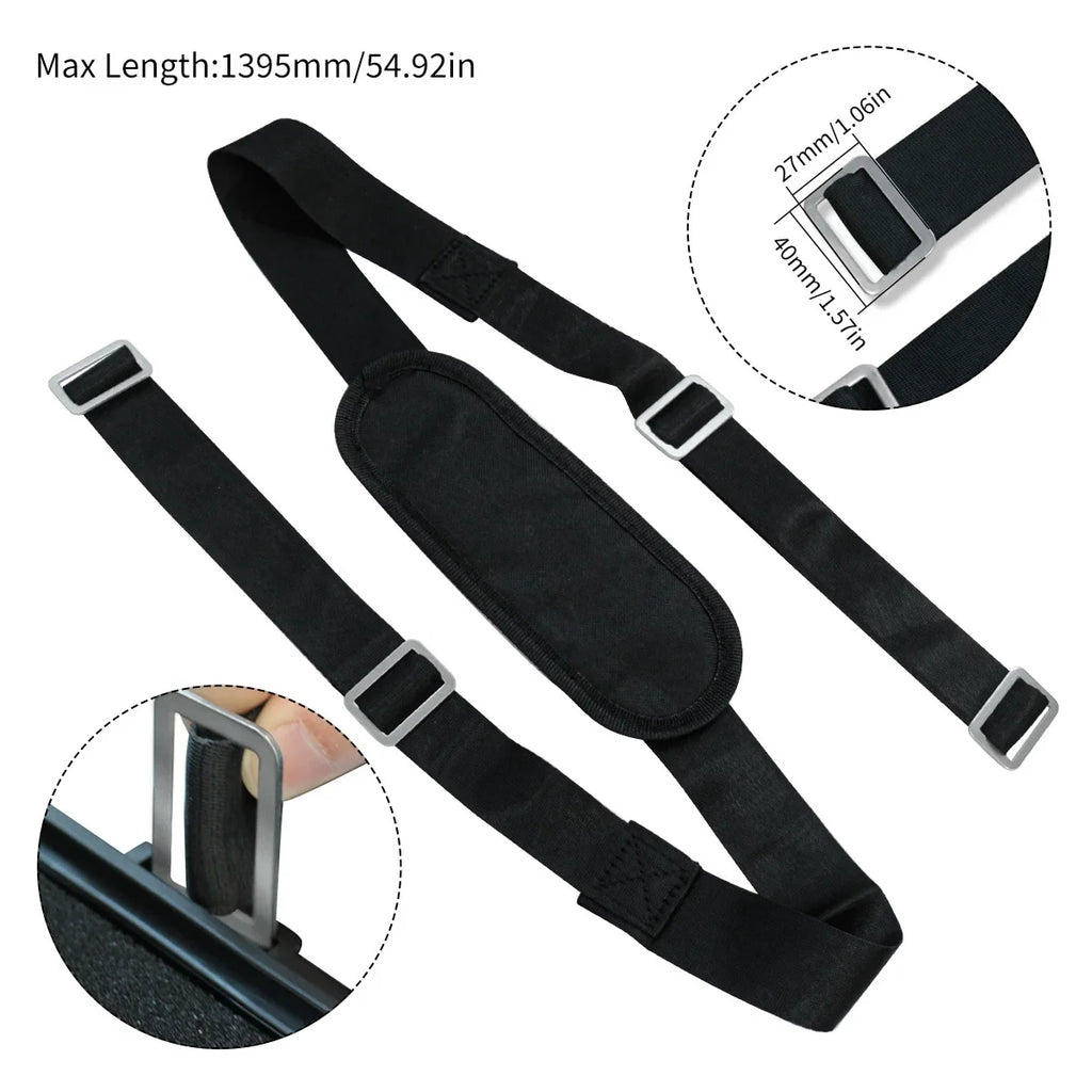 2 Types of Black Toolbox Shoulder Straps, Durable Single Crossbody Strap, Toolbox Accessory(Strap Only)