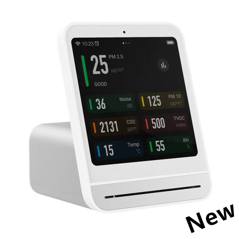Qingping Air Detector 2 Smart Home Touch Screen Control Temperature Humidity Sensor CO2 PM2.5 Quality Monitor Work With Mijia Ap