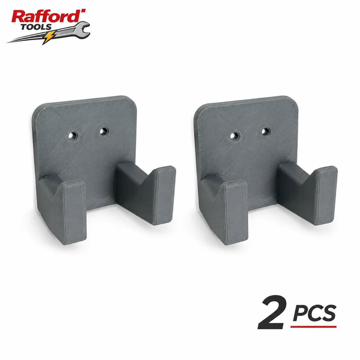 Rafford 1/2PCS Wall Mounted Hammer Holder, Heavy Duty Tool Storage Hook, Secure Grip Hammer Rack for Garage Workshop