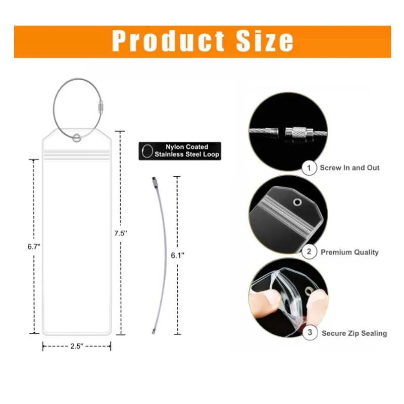 PVC Fluorescent Colorful Luggage Tag Holder Boarding Pass Travel Tag Card Cover Aircraft Anti Loss Hang Tags