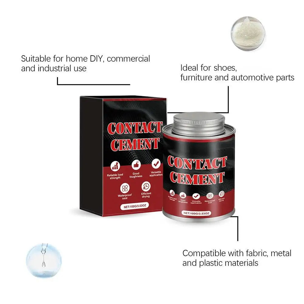 100g Fast Drying Contact Cement Adhesive Waterproof Durable High Toughness Efficient Drying Adhesive For Multi-Material Repairs