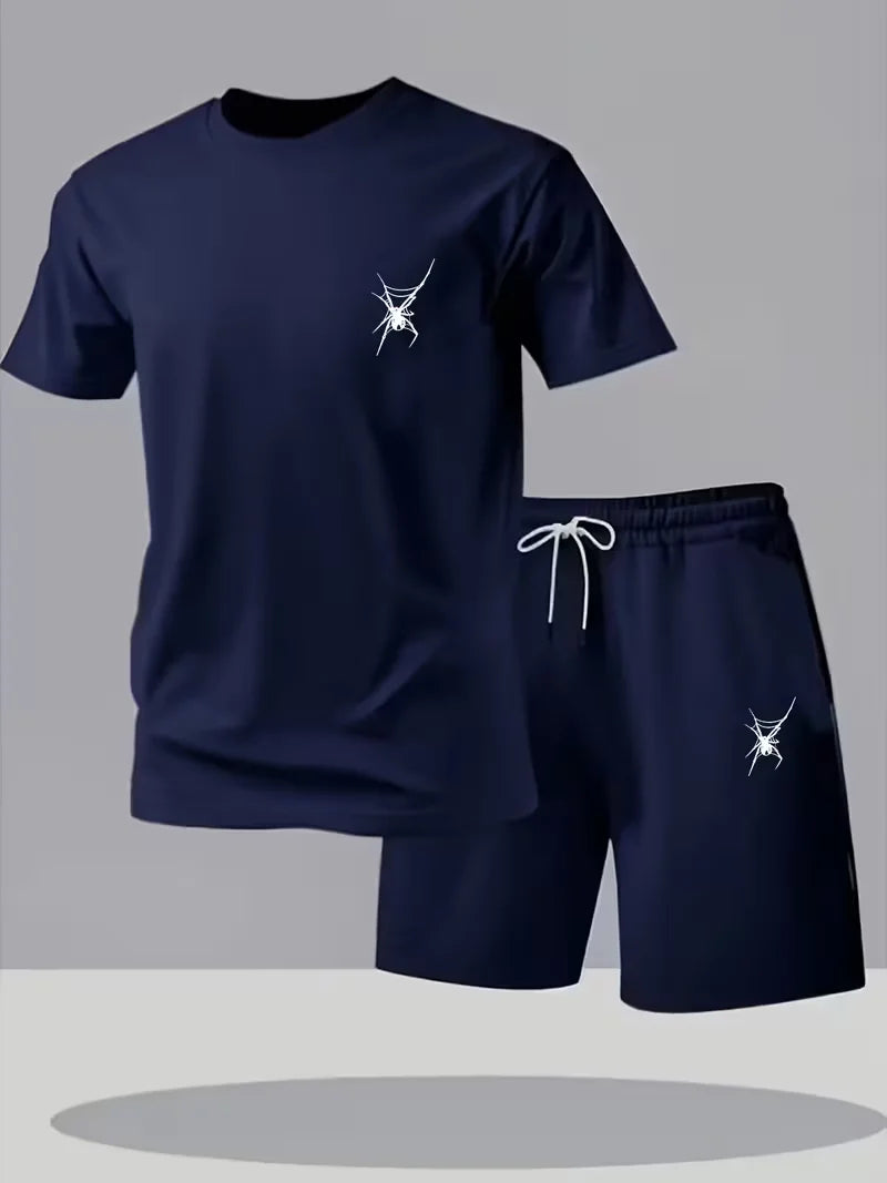 New Street Trendy Men's Summer Breathable Sportswear Short Sleeve Shorts Lightweight Quick Drying Comfortable Fashionable Sports
