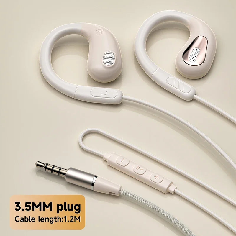YTOM A13 TYPE C 3.5mm Wired Earphone Open Ear Headphones Bass Stereo Game Music Earplugs Noice Cancelling earbuds PK AK6 EDX