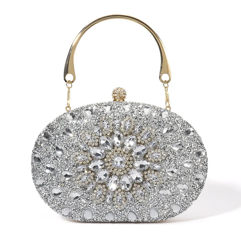 Luxury High Design Women Evening Bag Brand Party Banquet Glitter Bag for Ladies Wedding Clutch Handbag Shoulder Bag Chain Bolsas
