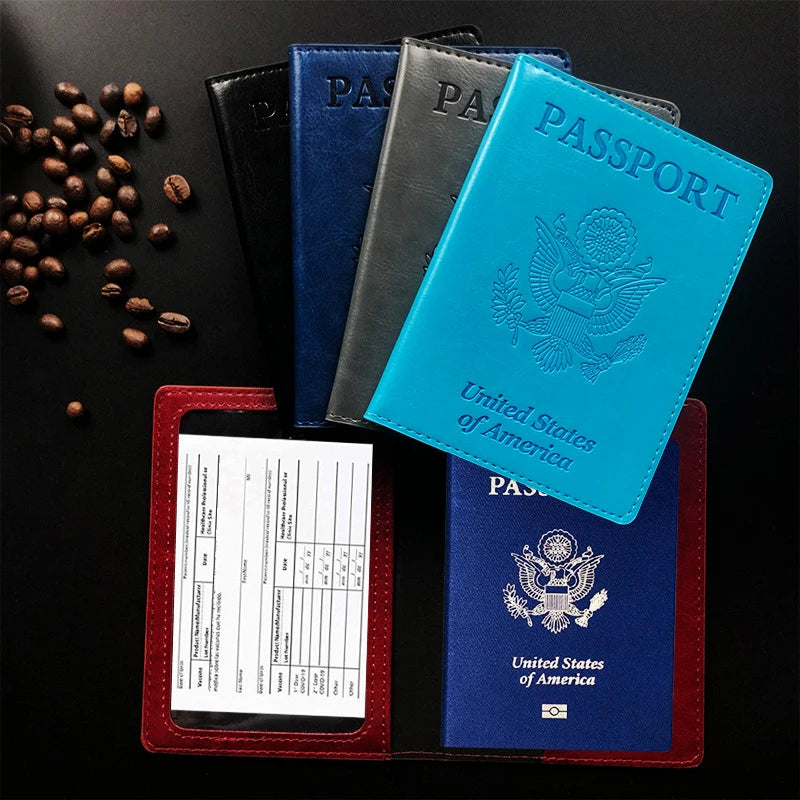 Travel Passport Cover Card Protector Women Men Embossing Travel ID&Document Passport Holder Business PU Leather Wallet Case NEW