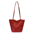 CEEKAY Women's Tote Bag Red Nylon Large Capacity Shoulder Handbag Zipper Closure Daily Commute Casual Lightweight Style