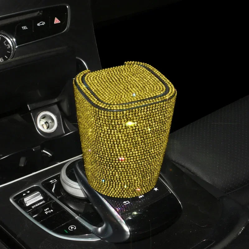 Smokeless Car Ashtray Flame Retardant Auto Parts Car Portable Belt Mini Car Trash Can For Car Cup Holder Home Office And Travel