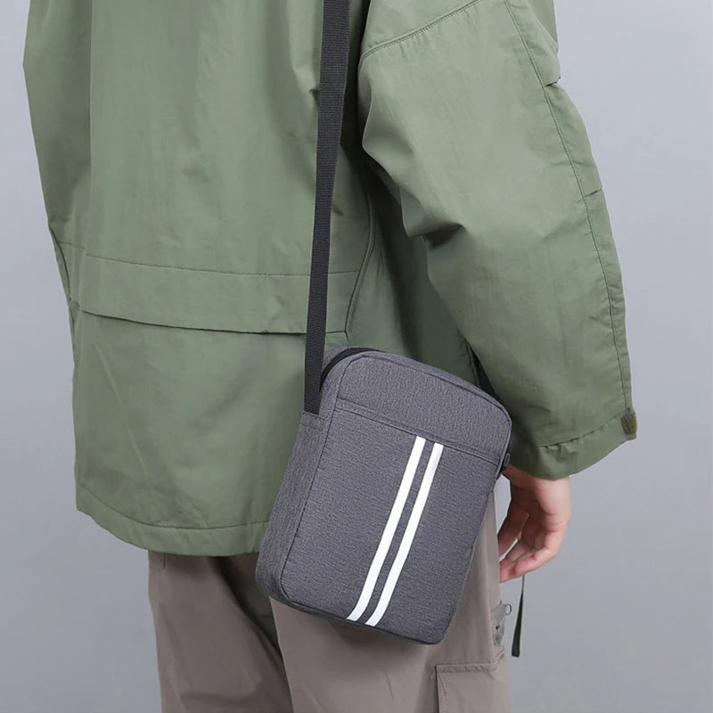 Daily Wear Sporty Stripe Crossbody Bag Fashion Solid Tone Purse, Practical Size for Daily Commute and casual outdoor outings