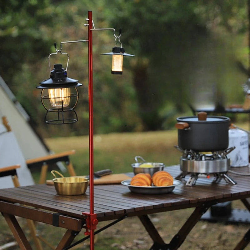 Camping Lantern Stand Ultralight Table Lamp Hanger Portable Detachable Light Holder Lighting Brackets Outdoor Tourist Equipment