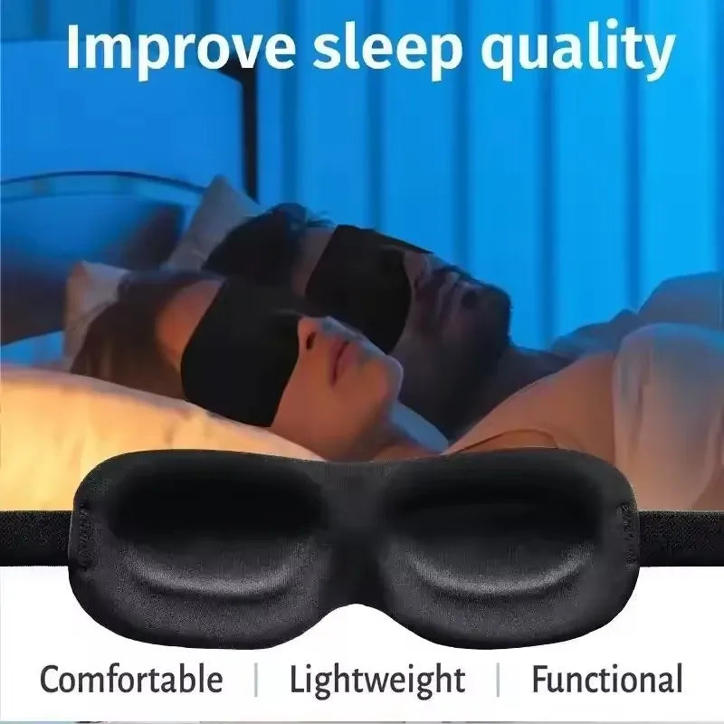 pl 3D Slep Mask Blindfold Sleeping Aid Soft Memory Foam Eye Mask for Sleeping Travel Blockout Light Slaapmasker Eye Cover