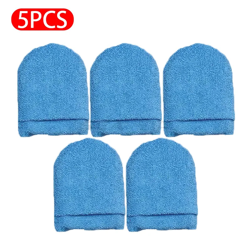 SEAMETAL 5pcs Soft Microfiber Car Wax Applicator Mitts Polishing Sponge Wax Foam Applicator Pad for Car Cleaning Accessories