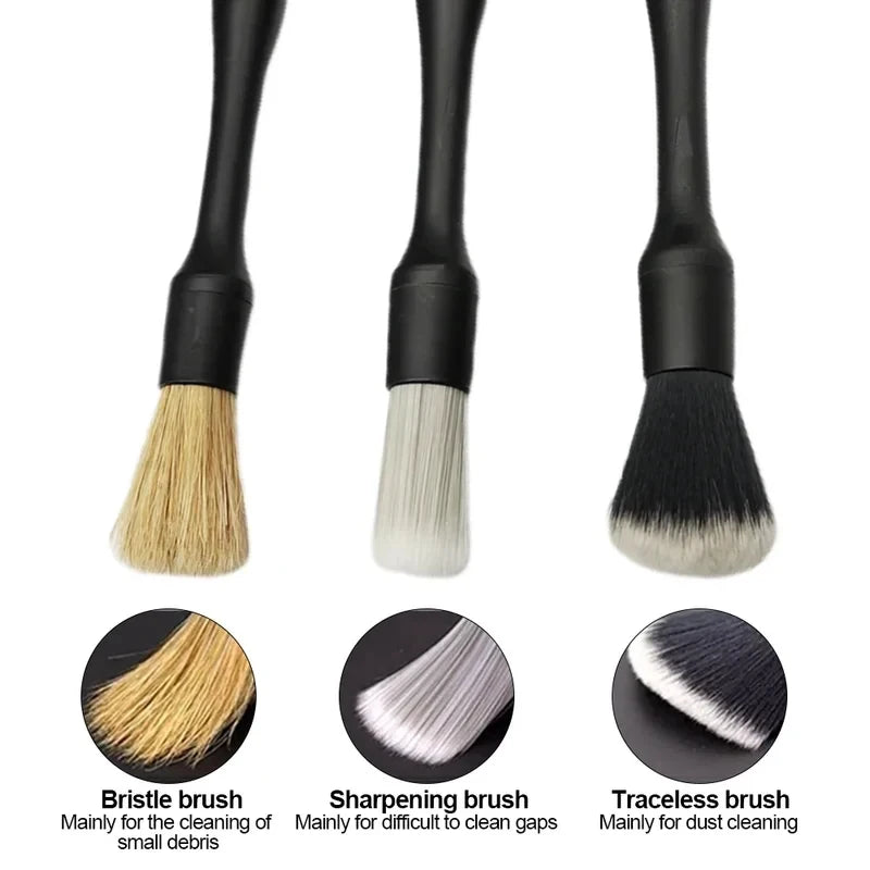 2-6PCS Car Detailing Brush Super Soft Auto Interior Detail Brush With Synthetic Bristles Car Dash Duster Brush Accessories