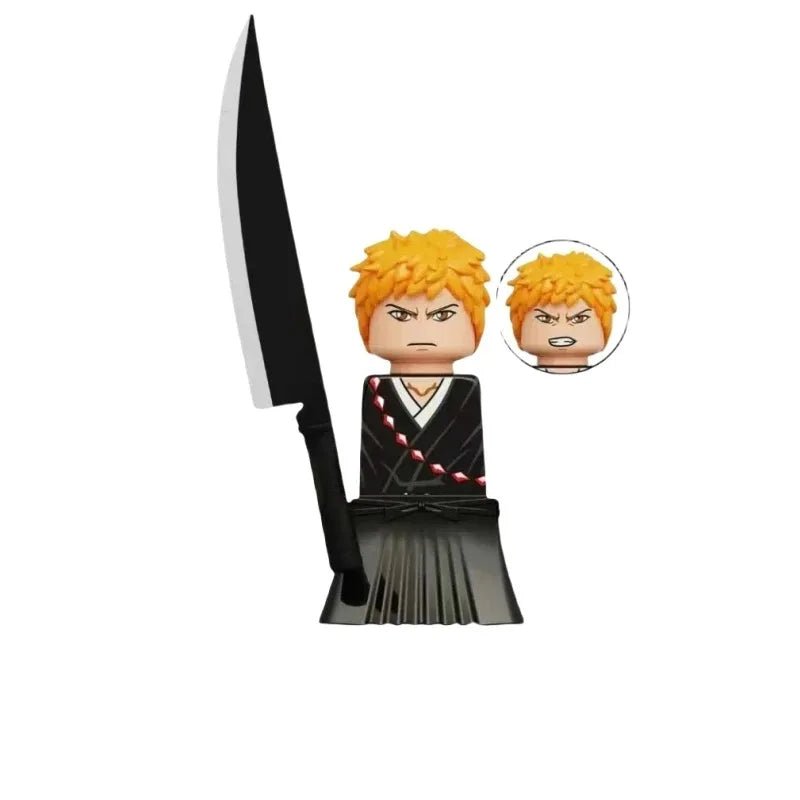 Blind Box KDL816 KDL824 Building Blocks Mini Model Figures Anime Bleach Kurosaki Ichigo Kuchiki Rukia Cartoon Christmas Gift Toy