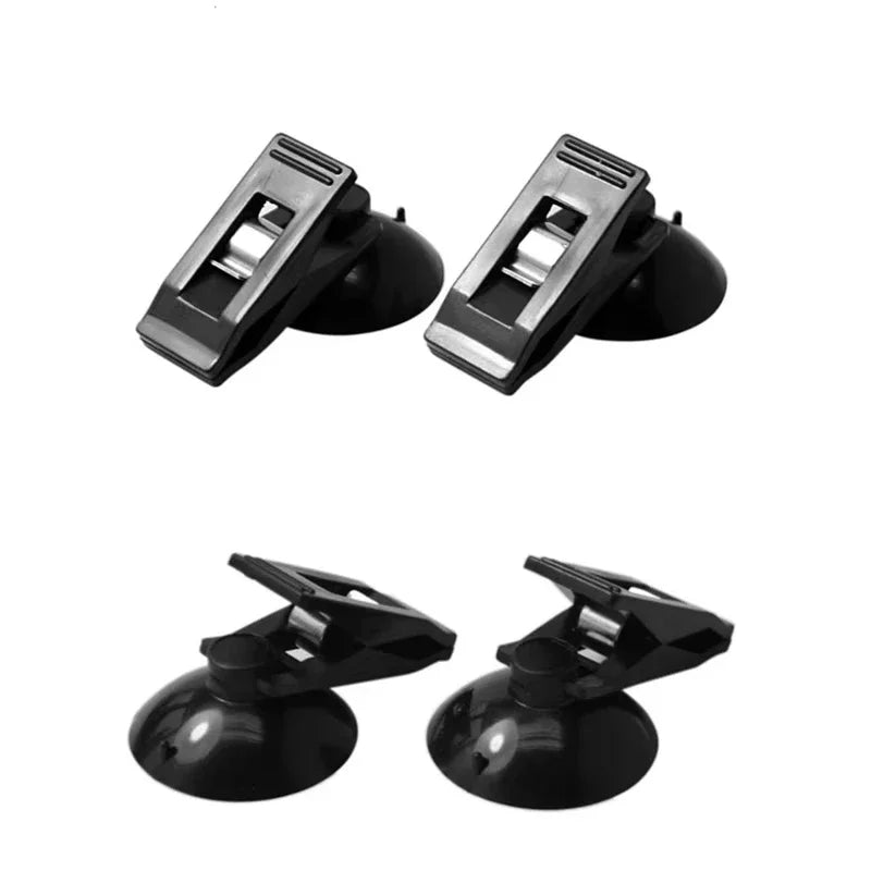 2pcs Car Interior Window Clip Mount  Suction Cup Clip Round Suction Cup Clamp Car Clips Reusable Metal Holder for Card Bills