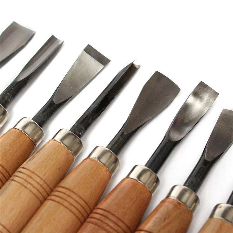 8Pcs and 6Pcs Woodpecker Dry Hand Wood Carving Tools, Professional Woodworking Graver Chisel Kit Gouges Tools