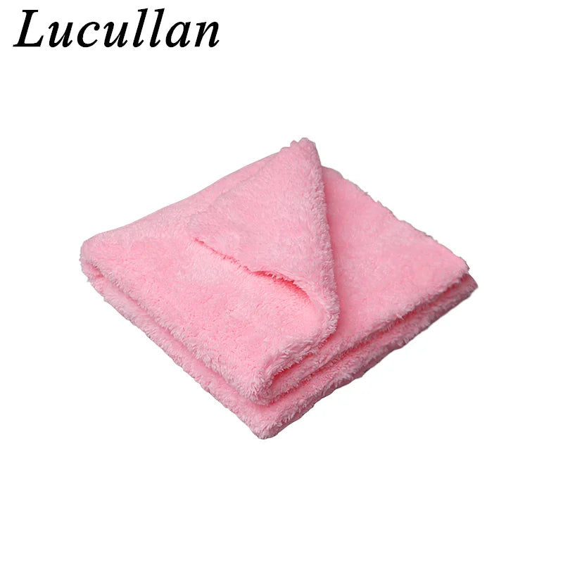 Lucullan 30/70 Super Glory Edgeless Plush Microfiber Towel 40x40cm 600GSM Cloths For Polishing Buffing Finishes Car Wash